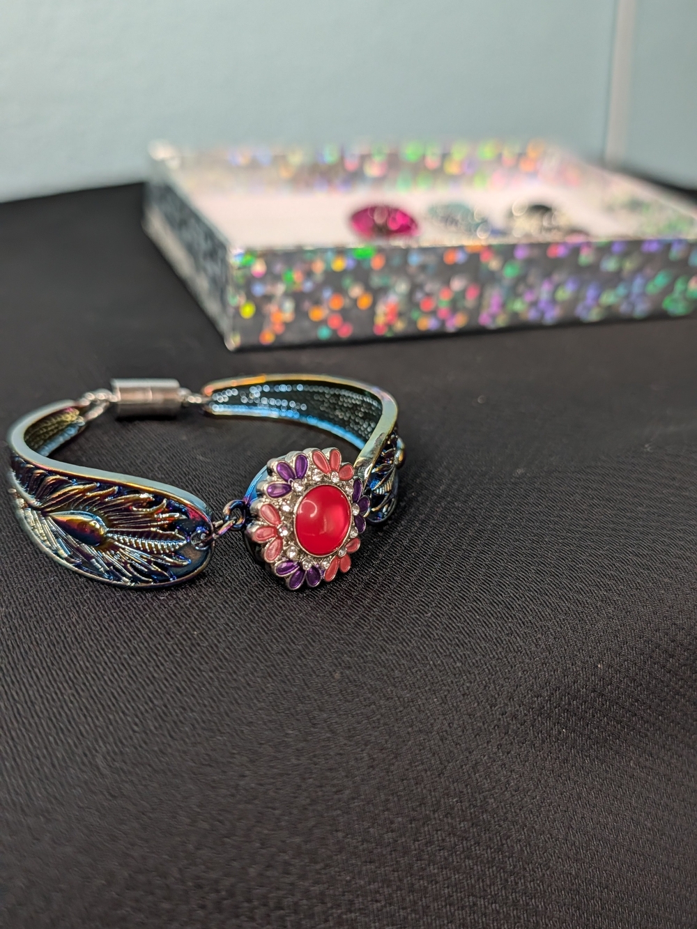 Interchangeable Snap Button Charm Bangle Bracelet Bundle — 10 Pieces Total
